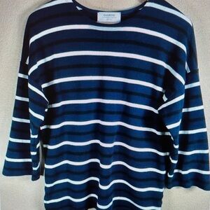 La Ligne Navy and Cream Striped Knit